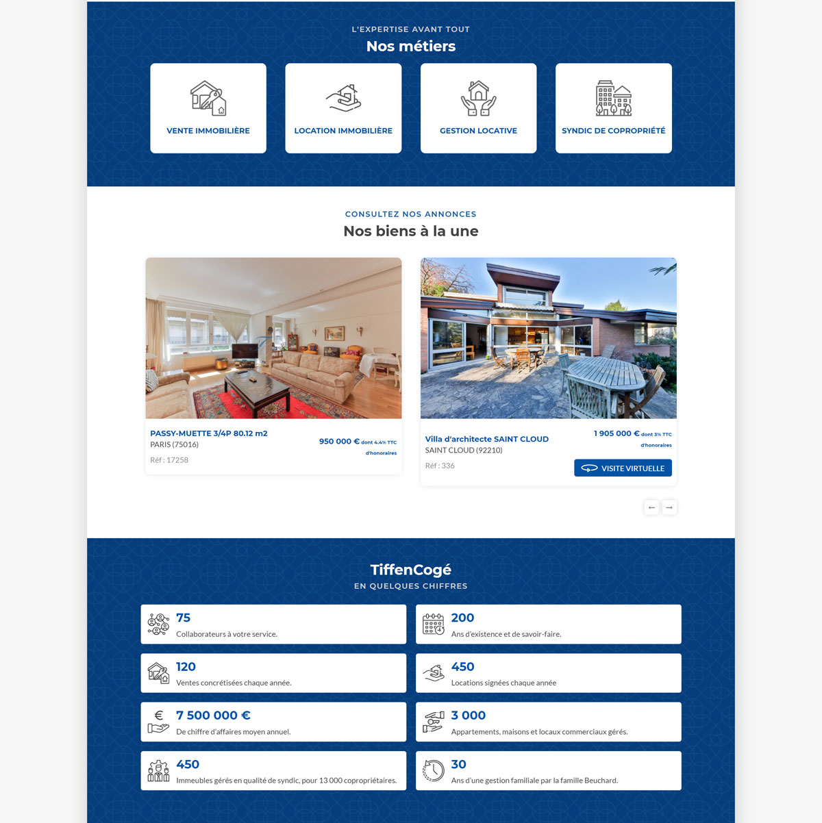 Conception design site internet immobilier