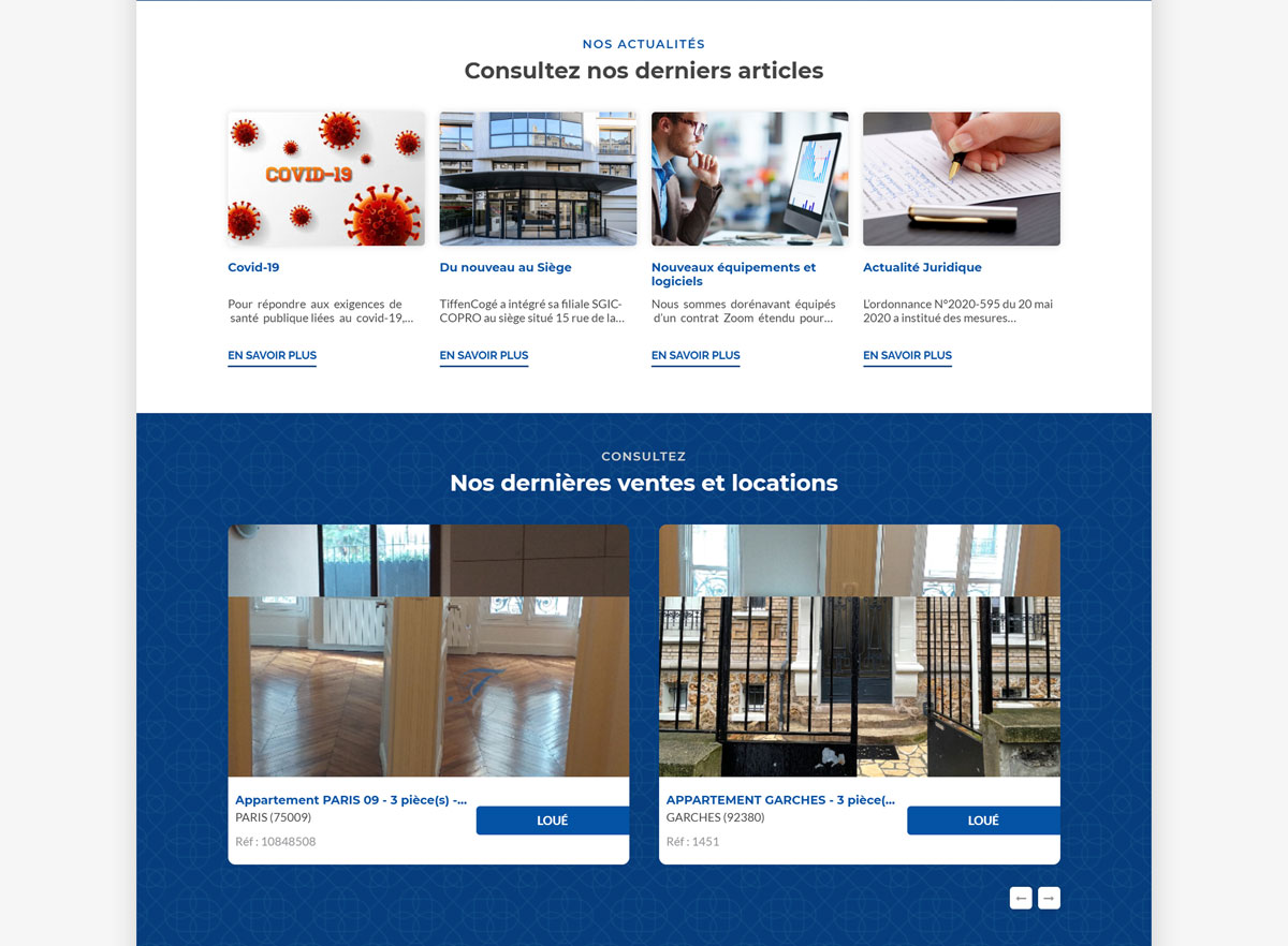 Webdesign Tiffen Cogé
