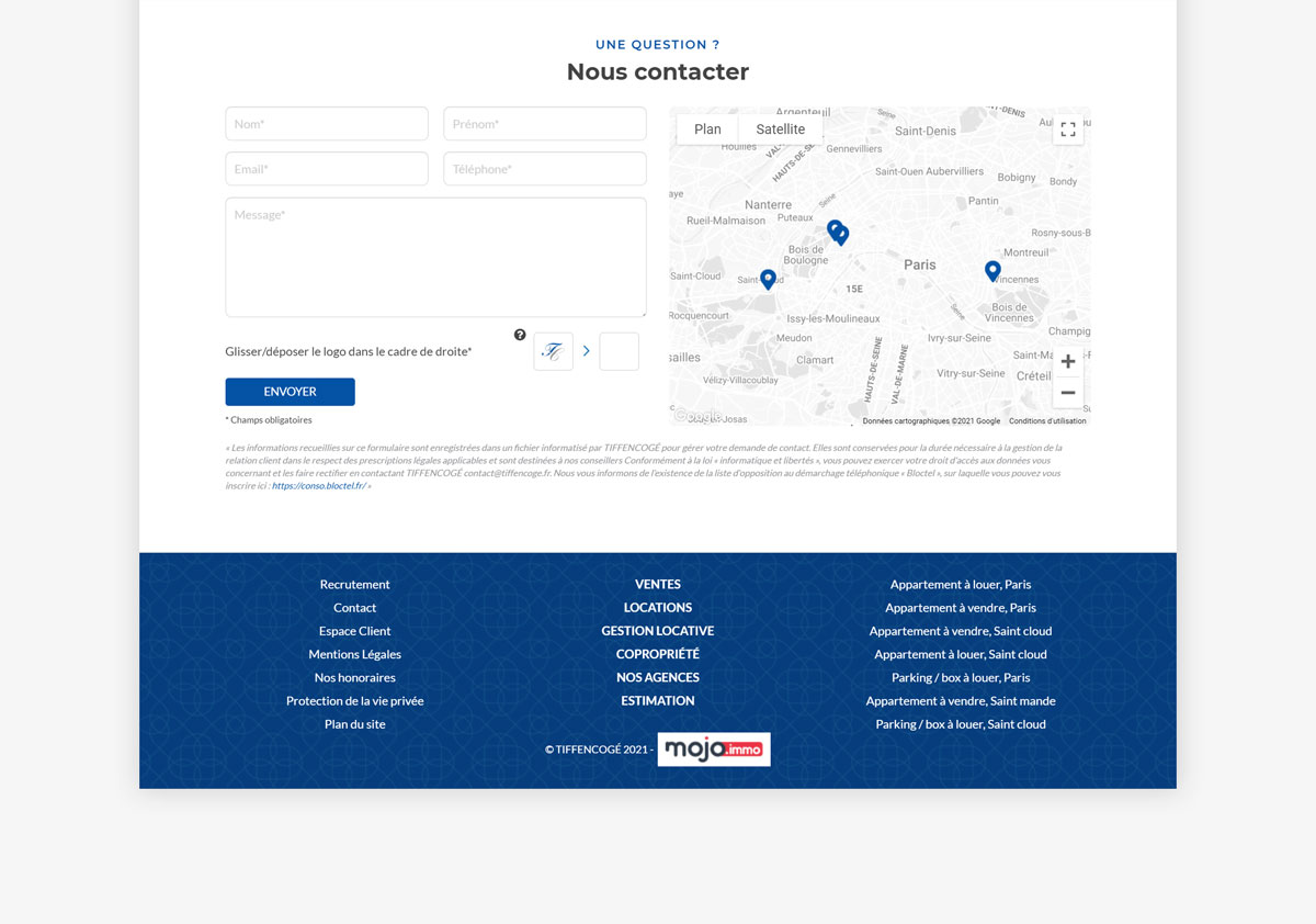 Conception design site internet immobilier