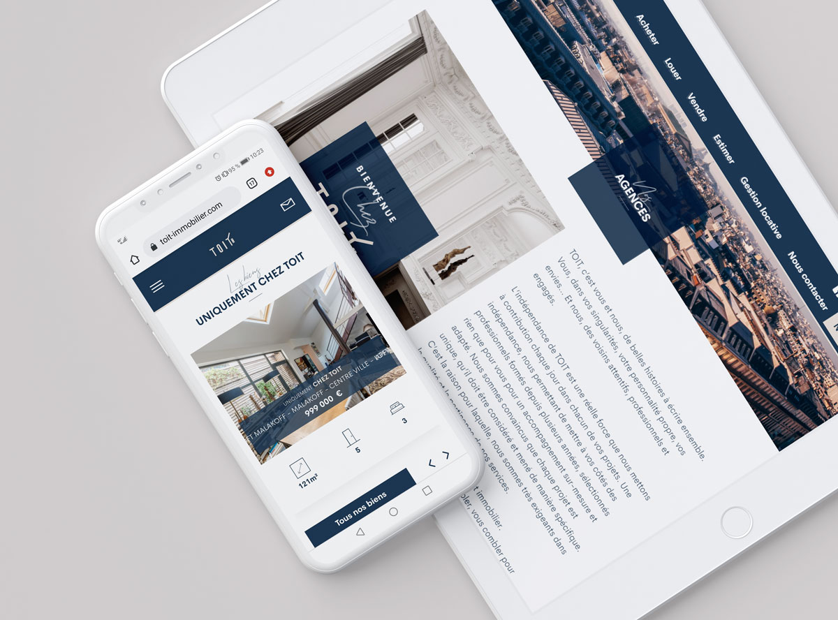 Création design site internet immobilier