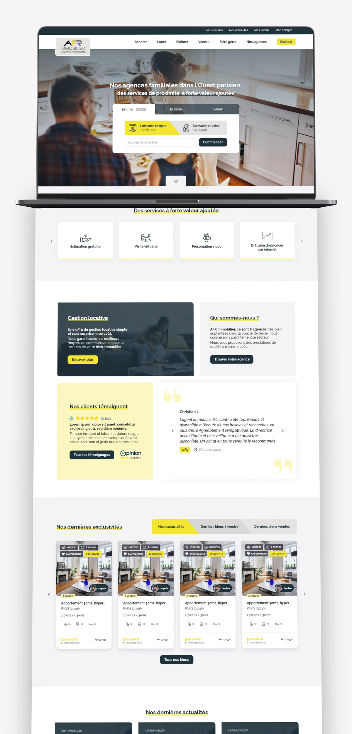 Webdesign site immobilier