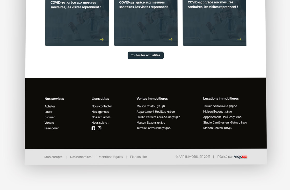 Webdesign site immobilier