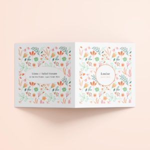 Création faire-part de naissance fille - extérieur