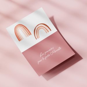 Création cartes pronostics baby-shower fille