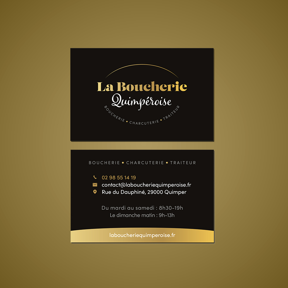 Création cartes de visite boucherie Quimper