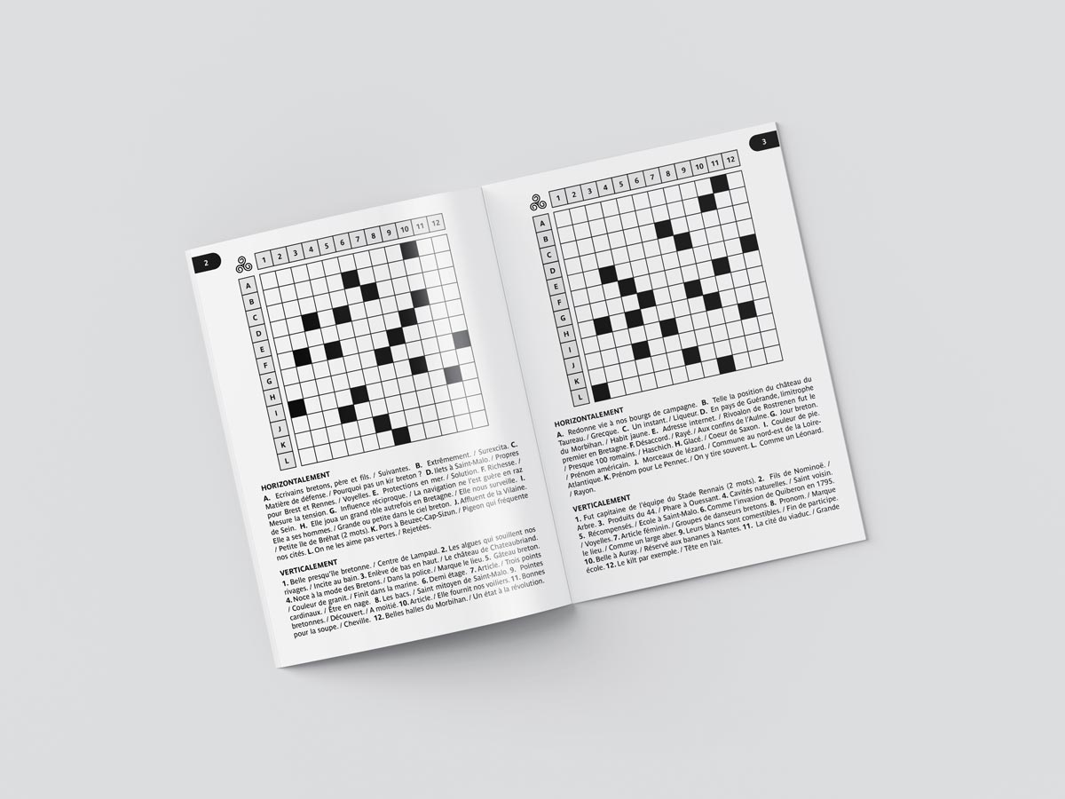 Création magazine de mots-croisés